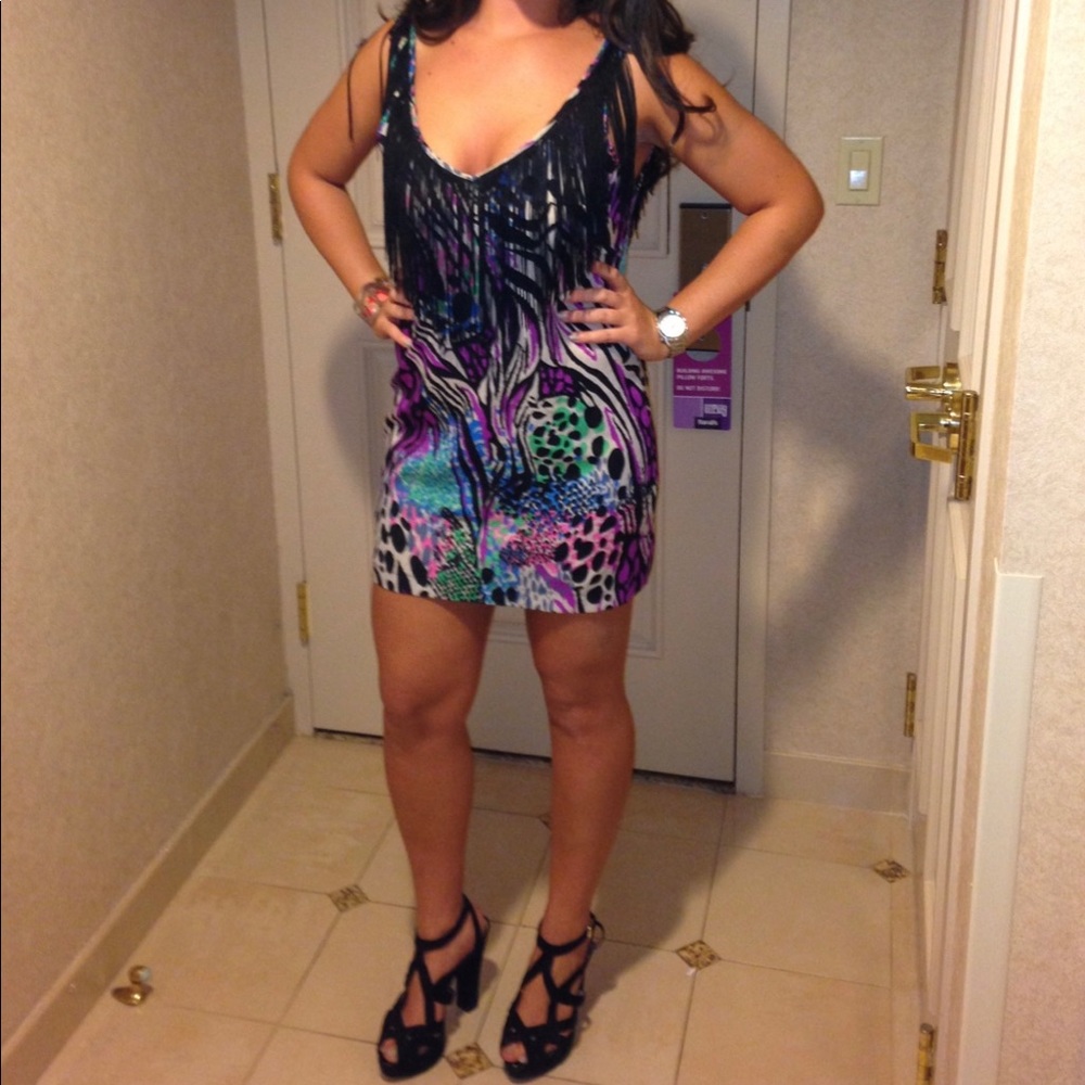 Printed fringe dress - Picture 7 of 8